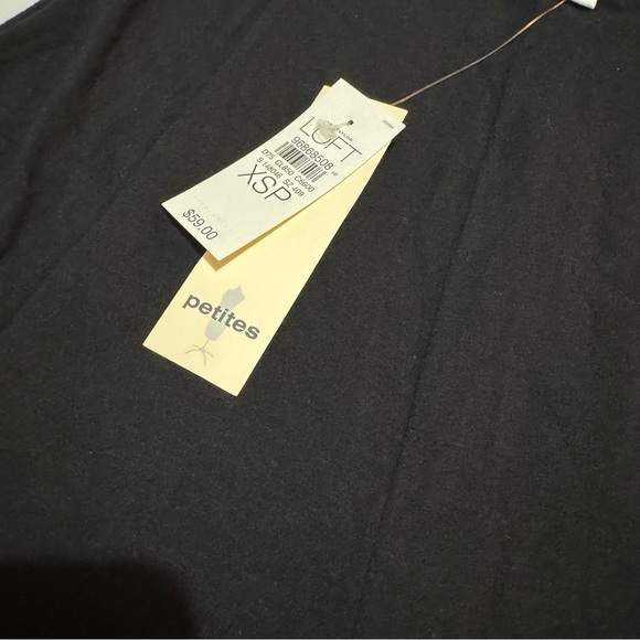 Loft NWT Long Modest Black Hersey Knit Lettuce Hem Midi Skirt Women’s XS‎ Prtite - Picture 3 of 6